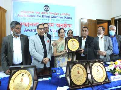 Assistance for Blind Children (ABC) has honored Mrs. Munira Khan, President of ABC